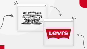 Levi's logo evolution header
